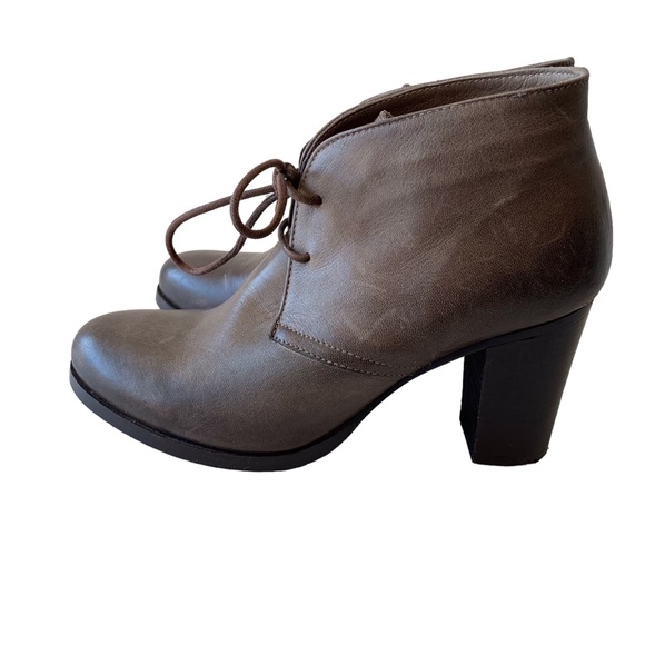 CORDANI ITALIAN LEATHER LACE-UP BROWN BOOTIES - Picture 3 of 15